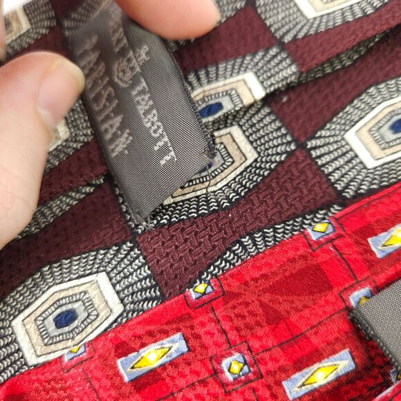 2 Robert Talbott Geometric Silk Mens Ties Made in the USA 58" x 4" - Picture 3 of 9